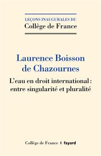 L'eau en droit international : entre singularité et pluralité