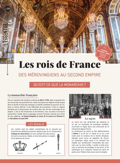 Les rois de France : des mérovingiens au Second Empire