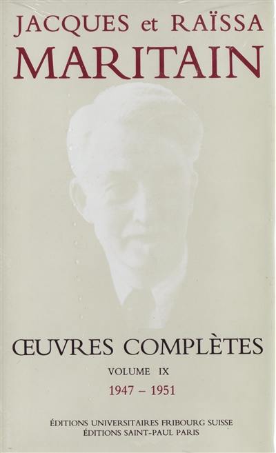 Oeuvres complètes. Vol. 9. 1947-1951