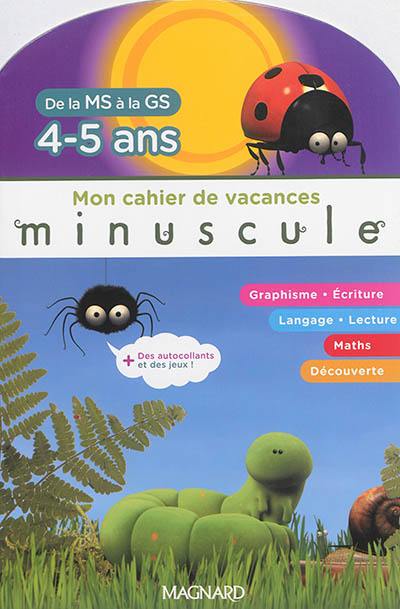 Mon cahier de vacances : de la MS à la GS, 4-5 ans