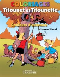 Couleurs d'automne : coloriages Titounet et Titounette