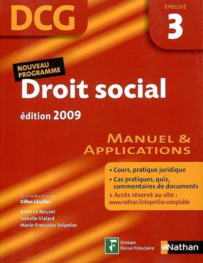 Droit social, DCG épreuve 3