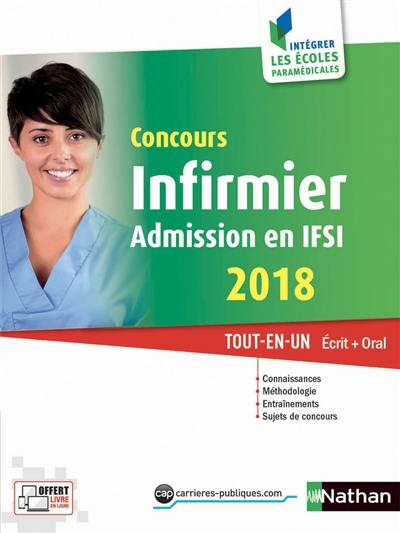 Concours infirmier, admission en IFSI 2018 : tout-en-un écrit + oral