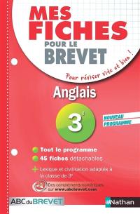 Anglais, 3e : nouveau programme