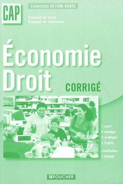 Economie droit CAP employé de vente, employé de commerce : corrigé