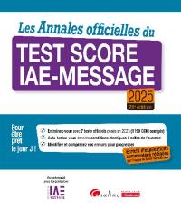 Les annales officielles du test Score IAE-Message 2024