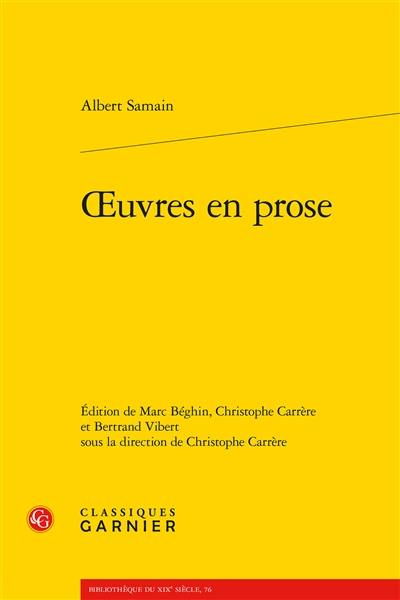 Oeuvres en prose