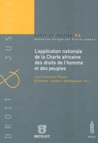 L'application nationale de la Charte africaine des droits de l'homme et des peuples