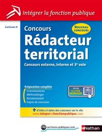 Concours rédacteur territorial, nouveau concours : catégorie B : concours externe, interne et 3e voie