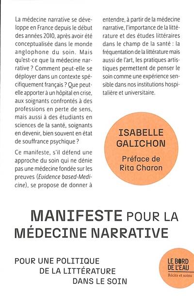 Manifeste pour la médecine narrative : pour une politique de la littérature en médecine