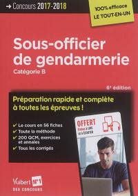 Sous-officier de gendarmerie : catégorie B : concours 2017-2018