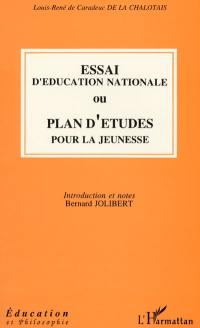 Essai d'éducation nationale ou Plan d'études pour la jeunesse