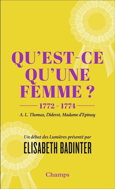 Qu'est-ce qu'une femme ? : 1772-1774