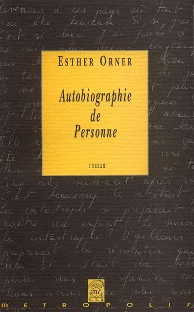 Autobiographie de personne