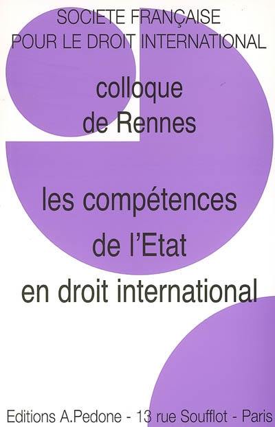 Les compétences de l'Etat en droit international