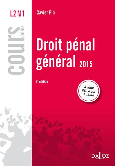 Droit pénal général : 2015