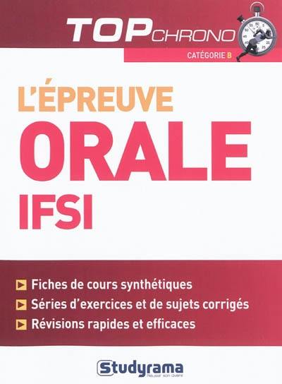 L'épreuve orale IFSI : catégorie B