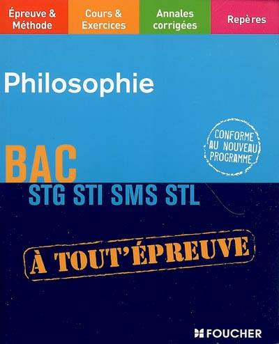 Philosophie, bac STG, STI, SMS, STL