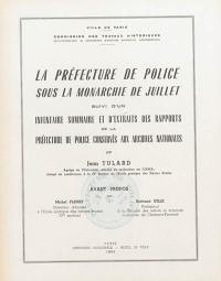 La préfecture de police sous la monarchie de juillet