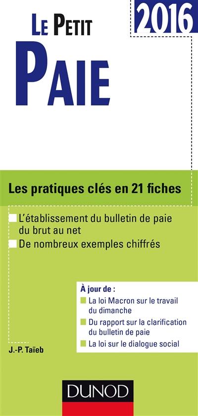 Le petit paie 2016 : les pratiques clés en 21 fiches