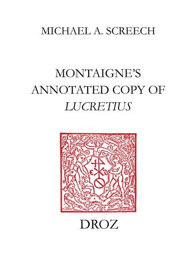 Montaigne's annotated copy of Lucretius