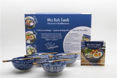 Mes nouveaux bols santé : poké bowls et buddha bowls : coffret bleu