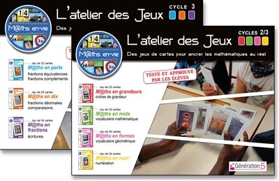 Pack L'atelier des jeux (2 jeux) cycles 2 et 3 : Maths en-vie