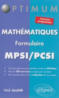 Formulaire mathématiques MPSI-PCSI