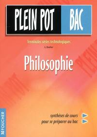 Philosophie terminales séries technologiques