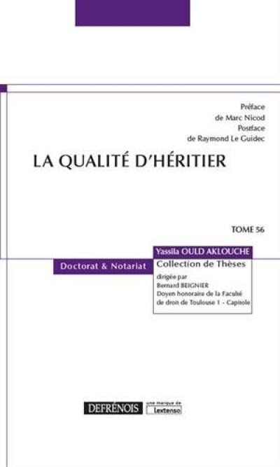 La qualité d'héritier