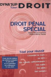 Droit pénal spécial