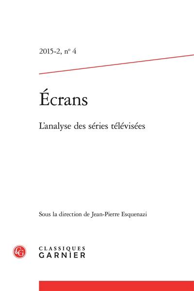 Revue Ecrans, n° 4. L'analyse des séries télévisées