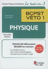 Physique BCPST-Véto 1 : annales 2015-2016