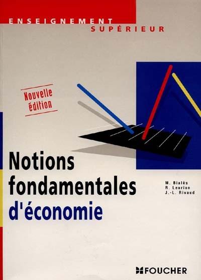 Notions fondamentales d'économie