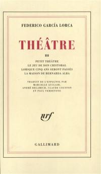 Théâtre. Vol. 1