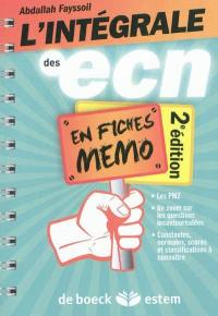 L'intégrale des ECN en fiches mémo