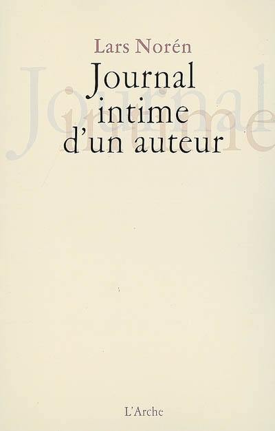 Journal intime d'un auteur