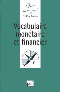 Vocabulaire monétaire et financier