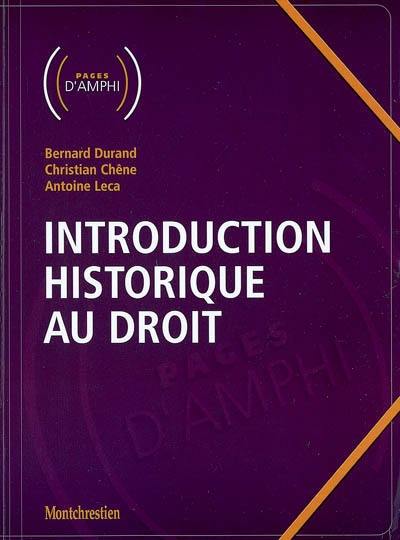 Introduction historique au droit