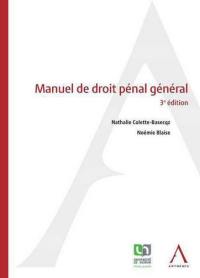 Manuel de droit pénal général