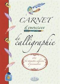 Carnet d'exercices de calligraphie