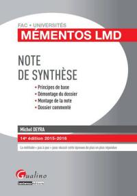 Note de synthèse