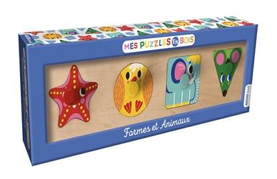 Mes puzzles en bois : formes et animaux