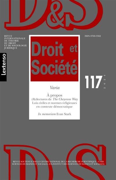 Droit et société, n° 117. Varia