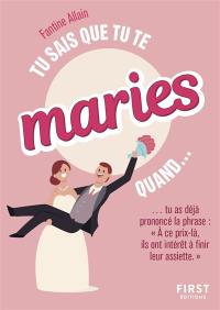 Tu sais que tu te maries quand... : tu as déjà prononcé la phrase "A ce prix-là, ils ont intérêt à finir leur assiette"