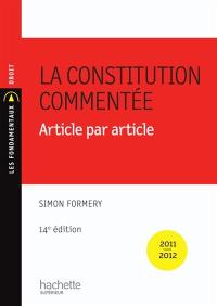 La Constitution commentée article par article