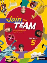 Join the team, anglais 5e : livre de l'élève