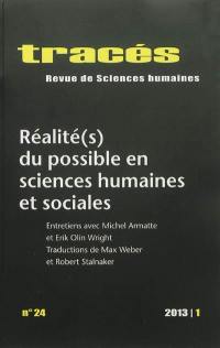 Tracés, n° 24. Réalité(s) du possible en sciences humaines et sociales