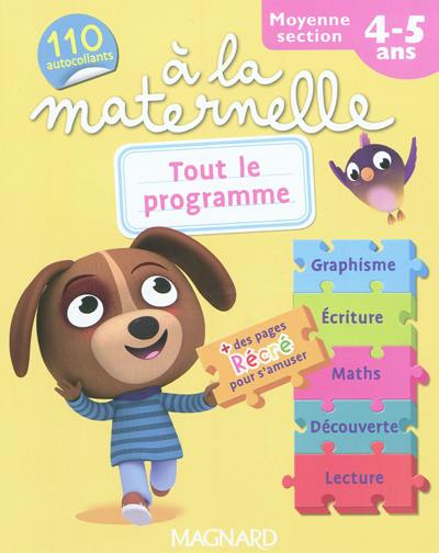 A la maternelle, moyenne section, 4-5 ans : tout le programme