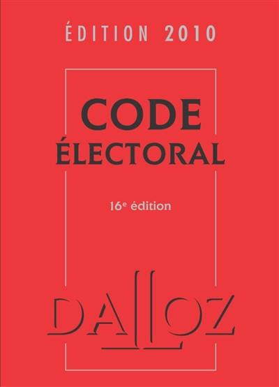 Code électoral 2010